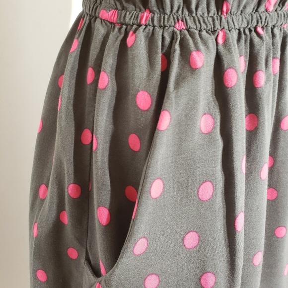 Mossimo polka dot dress with gray lace size S/P - Picture 5 of 6